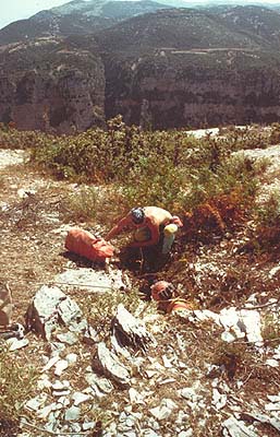 Shpella del Cinghiale - l'ingresso sul versante opposto la grande frattura