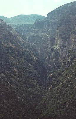 Canyon nei pressi di Progonat