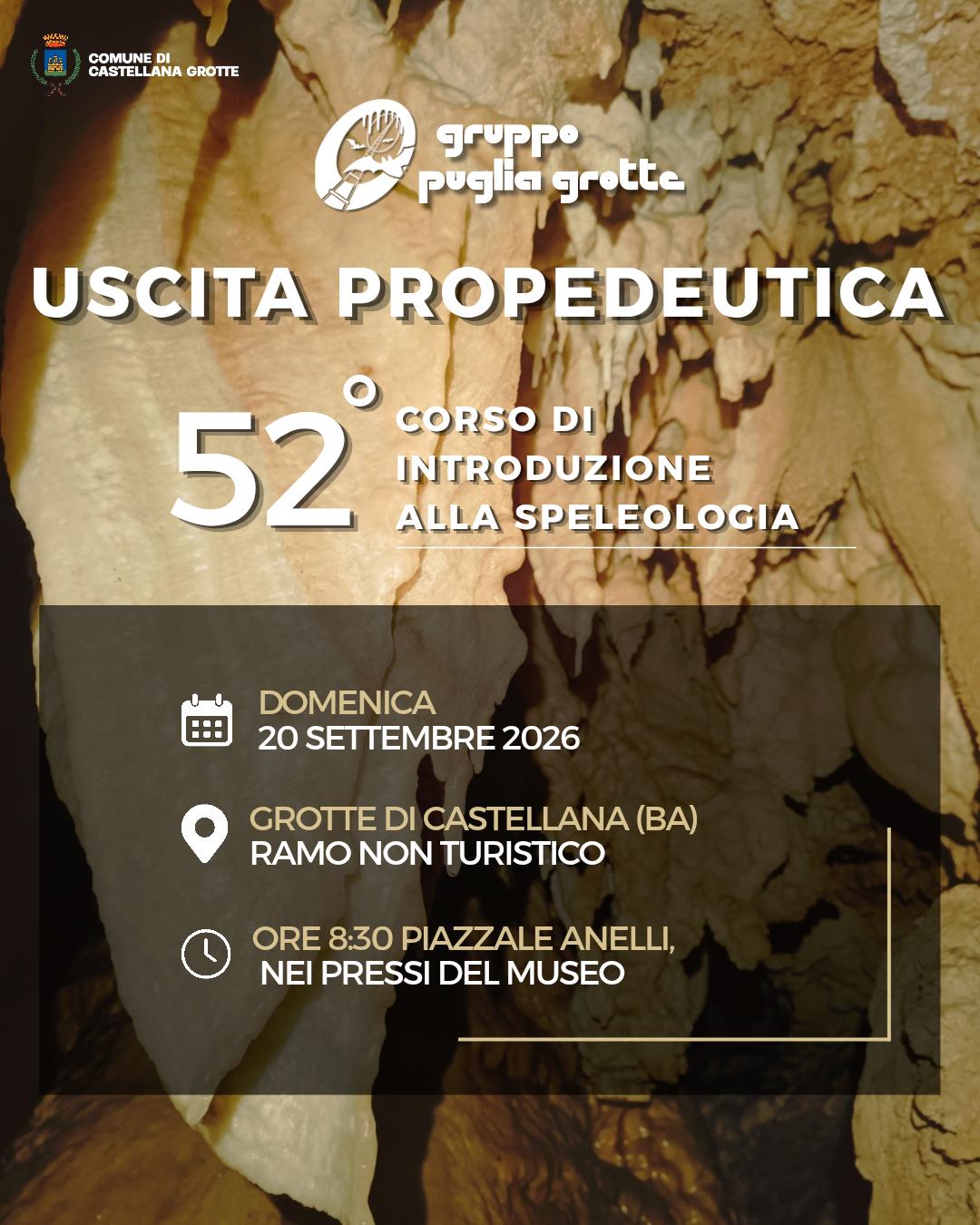 Locandina uscita propedeutica al 52° corso