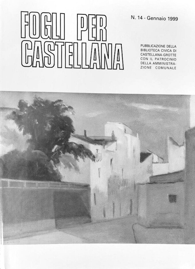 Copertina di Fogli per Castellana, n. 14, gennaio 1999